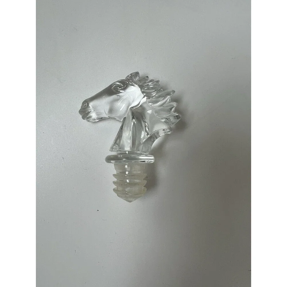 Clear Plastic Crystal Horse Shaped Wine Bottle Decanter Stopper Wine Stopper Lid